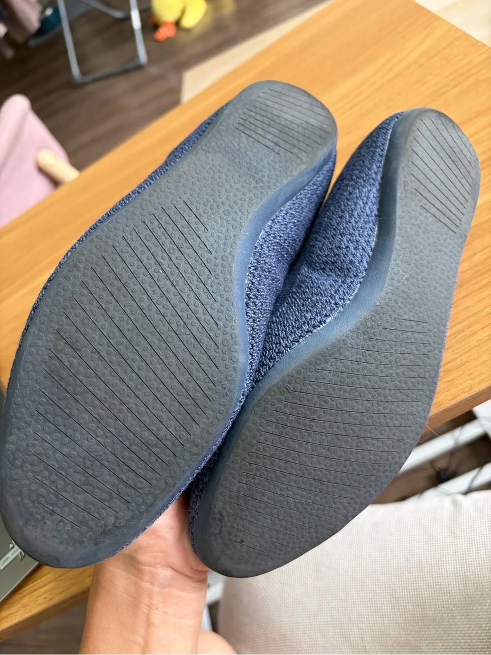 allbirds Navy Knit Slip-On Ballet Flats